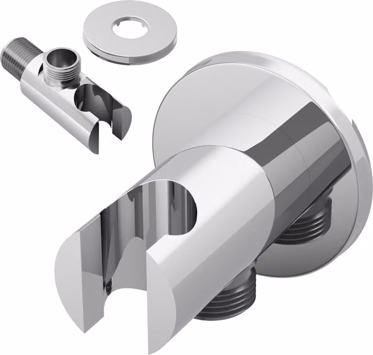 Granitan - Presa acqua angolare - Supporto doccetta - Cromato - ottone - UNIVERSAL