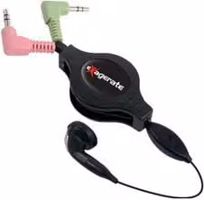 Auricolari in-ear Hamlet con microfono e cavo retrattile nero XRCAUMI