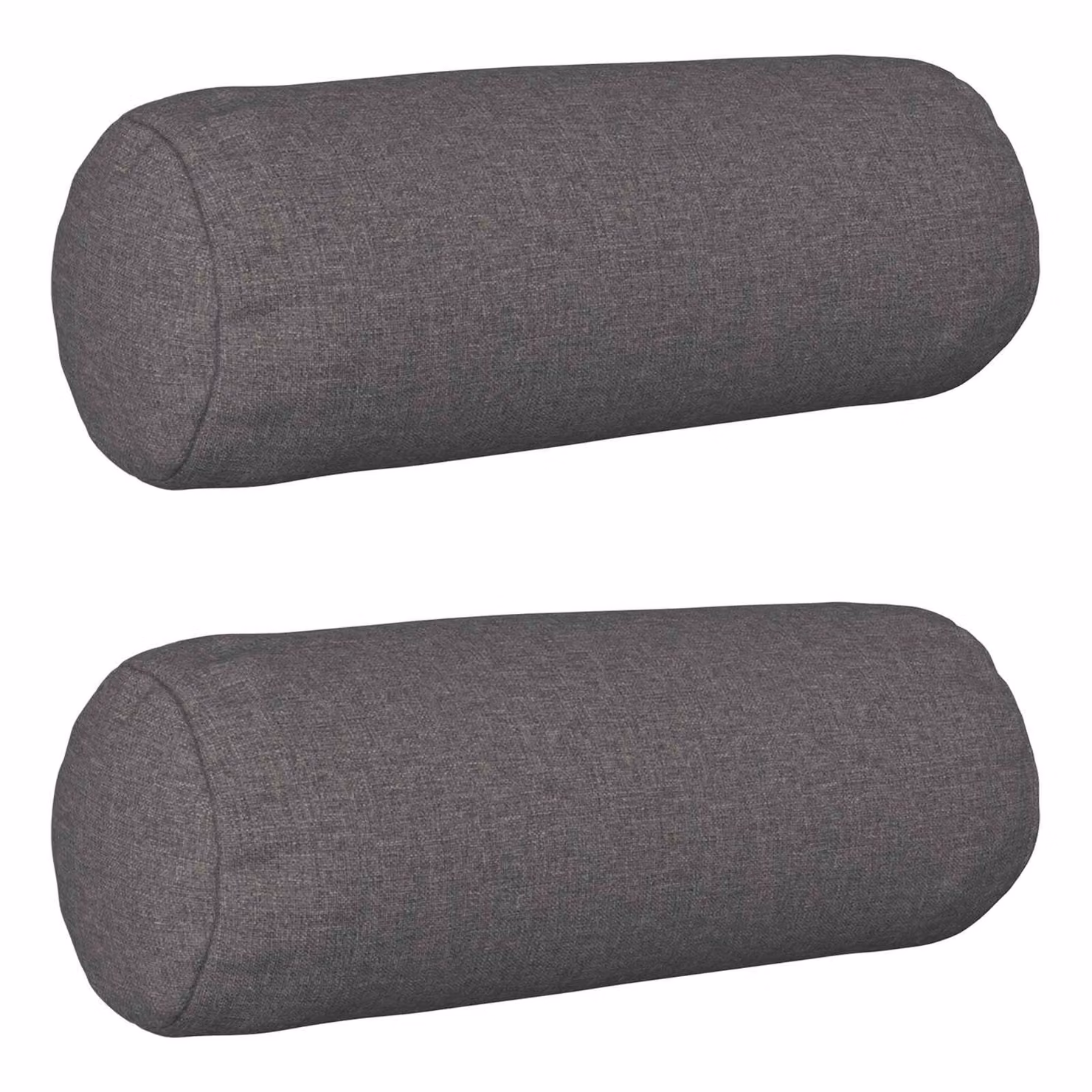 Set di 2 federe vidaXL HEERLEN grigio chiaro in tessuto poliestere, forma ovale, L: 40 cm, P: 15 cm