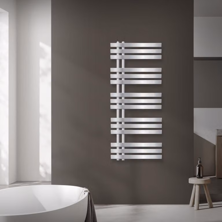 Radiatore da bagno LuxeBath Design, 500x1200 mm, cromo, incl. set di montaggio, senza elemento riscaldante