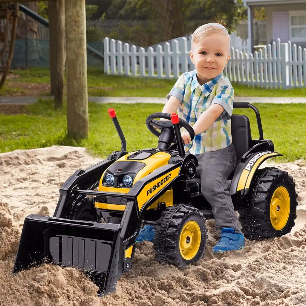 Escavatore Elettrico per Bambini GIORDANOSHOP 6V Giallo con Luci e Suoni e Batteria Ricaricabile – 2