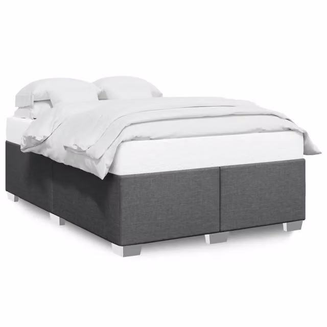 Letto matrimoniale | Letto per adulti | Giroletto senza Materasso Grigio Scuro 140x200 cm Tessuto