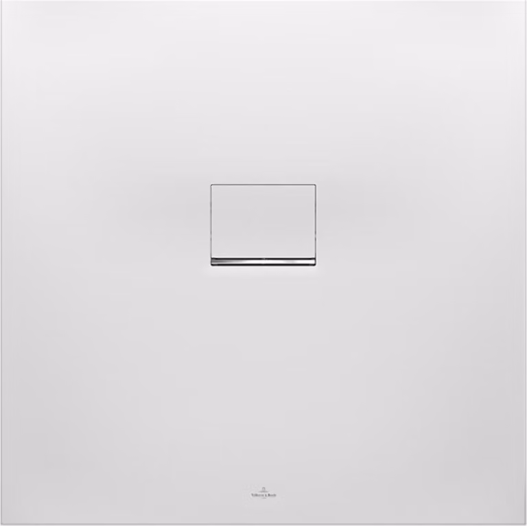 V&B Squaro Infinity piatto doccia 80x80x4cm, mandorla, installazione in superficie