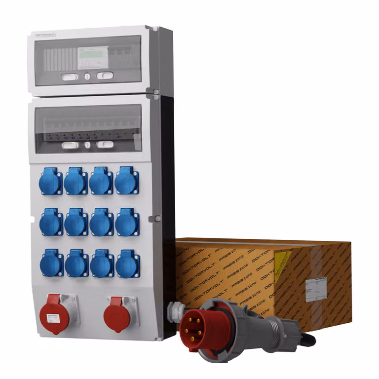 Distributore di corrente eXT-S/FI SKH 32A 16A 12x230V MID cavo contatore elettrico 2377