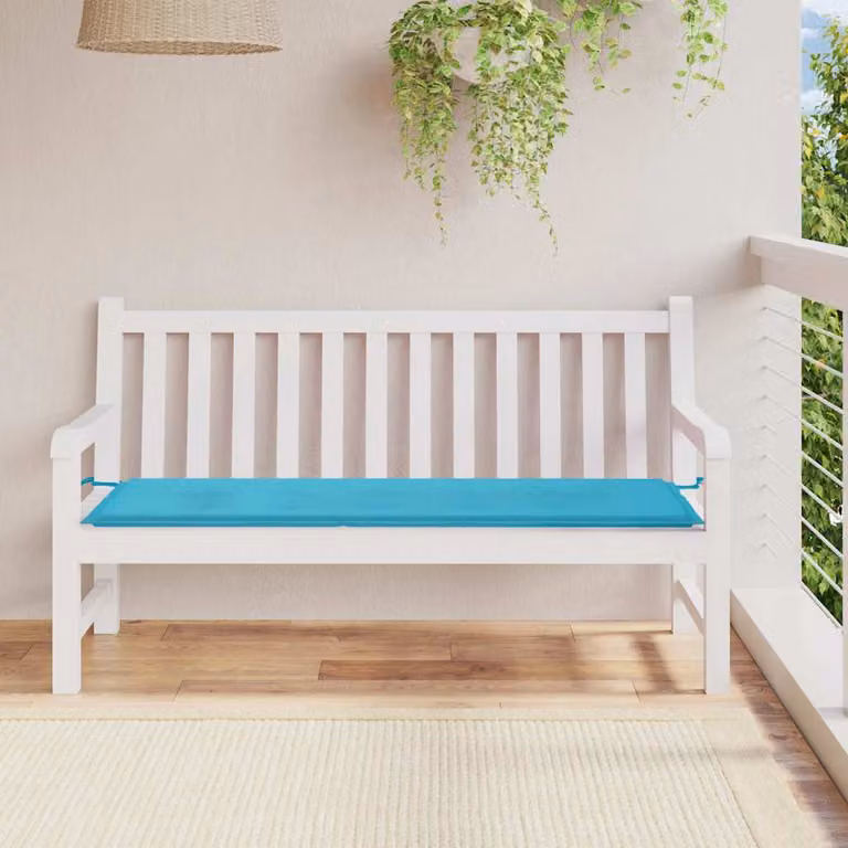 Cuscino per panca da giardino vidaXL Turchese in tessuto Oxford impermeabile e traspirante L 150 x P 50 x H 3 cm