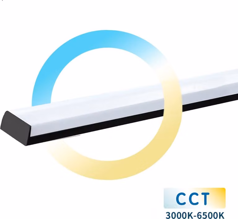 Lampada LED da incasso da 35 Watt Modernin nera lineare | 119 x 6 x 3,6 cm (LxPxA) | CCT | 3720 lumen