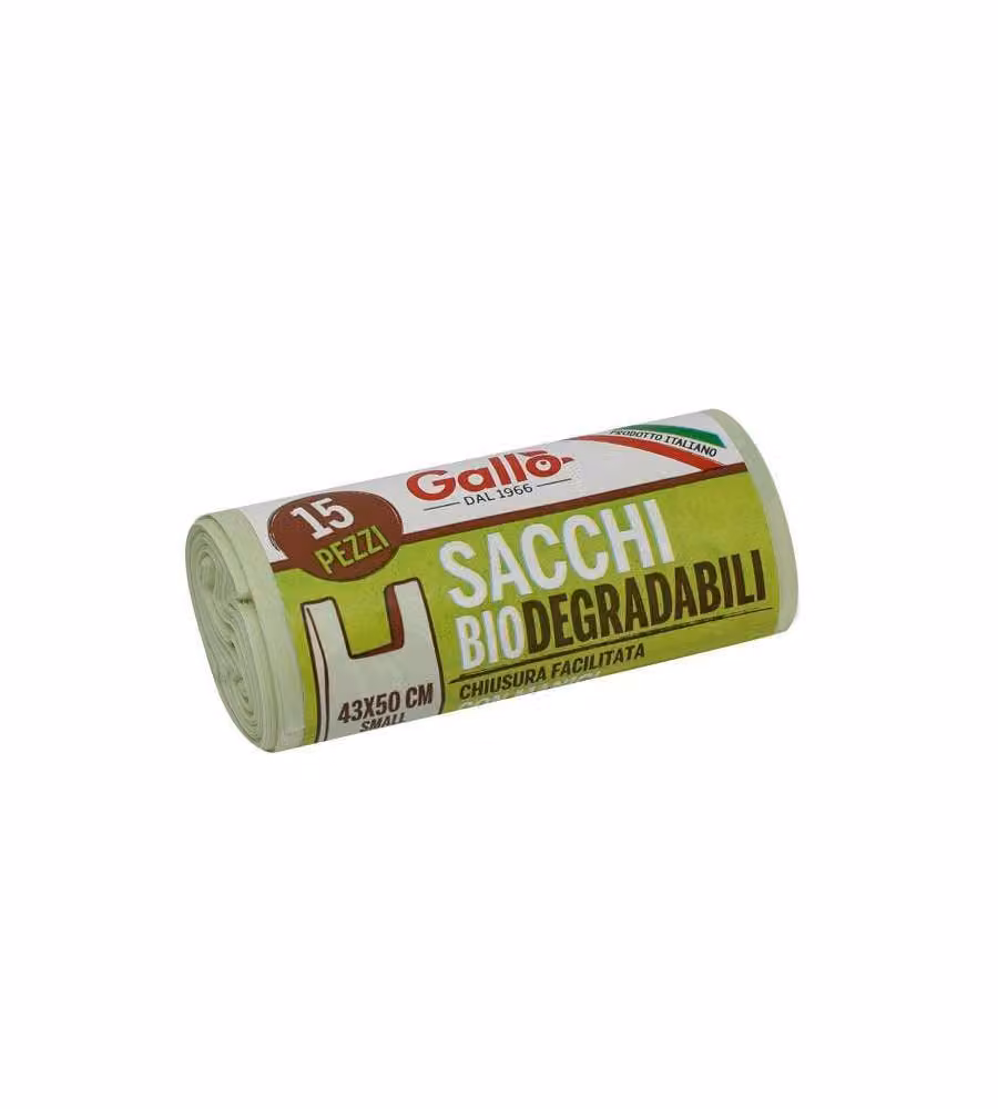 Sacco Immondizia Bio Manici 53X 68 G 12 Pz 10 Gallo
