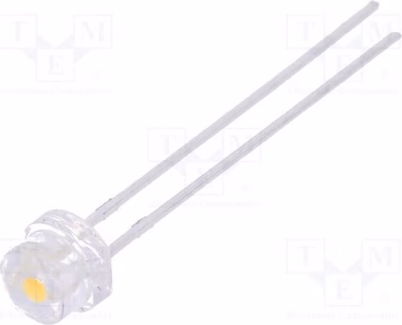5 LED, 1300÷2200 mcd, luce calda, 100°, 4,8 mm, 2,6÷3,6 V, LL-484WC1C-W6-3P, diodi LED a foro passante (THT)