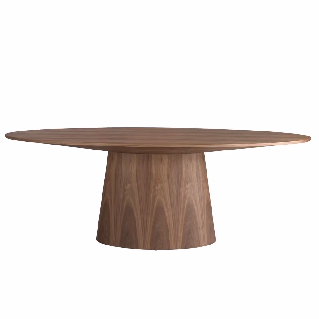 Tavolo da pranzo ovale moderno Angel Cerdá S.L. in legno color noce L: 220 cm, P: 110 cm, H: 76 cm – 2