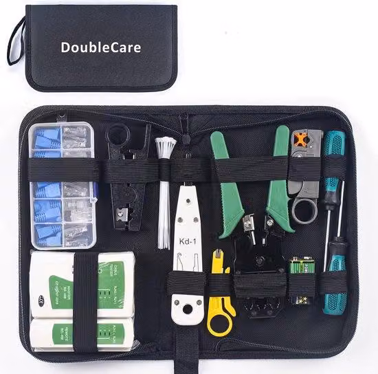 Kit di test per reti - Accessori per il controllo delle reti - Strumento di test UTP - Tester per cavi - Strumento di test per cavi di rete