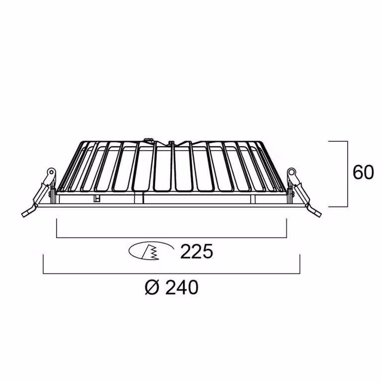 Sylvania Faretto a LED Insaver Slim, Ø 22,5 cm, 840 Slim, Bianco / Opale, Studio / Ufficio, Alluminio