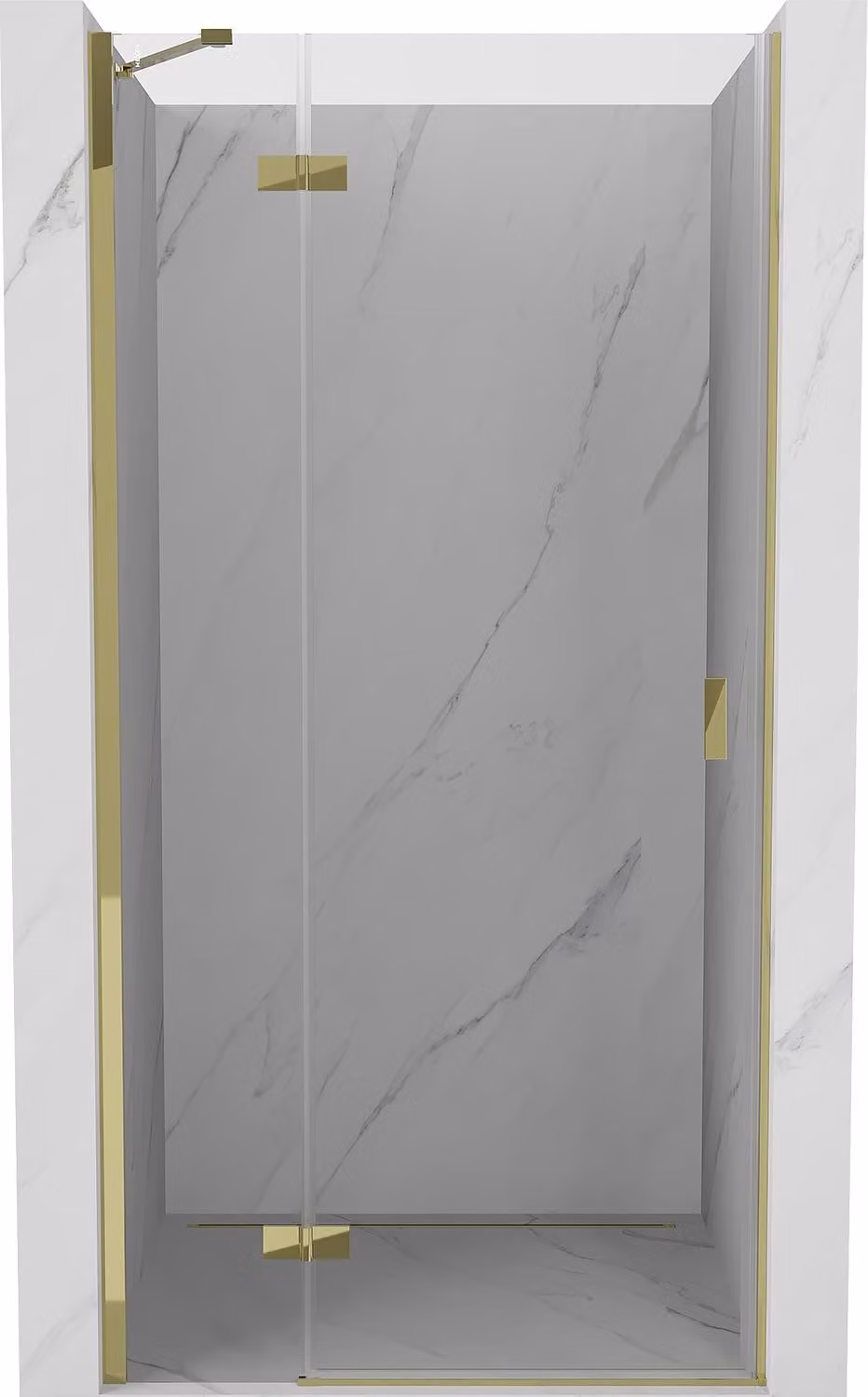 Mexen Mist-H porta doccia battente sinistra 70 cm, trasparente, dorata - 8A5-070-000-50-00-L