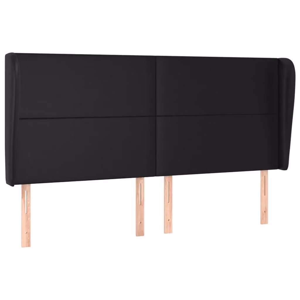 Testiera ad orecchio Design Mania in similpelle nera L: 163 cm, P: 23 cm, H: 118/128 cm – 2