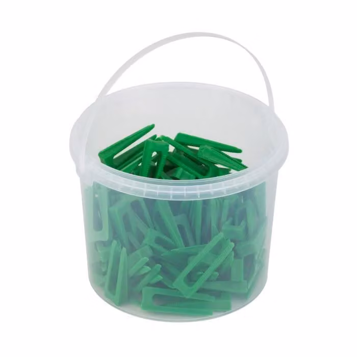 Cunei di ricambio MEISTER per sistema di livellamento, spessore piastrelle 7-15 mm, ausilio per il livellamento delle piastrelle con linguetta, ausilio per la posa con cunei, 100 pezzi
