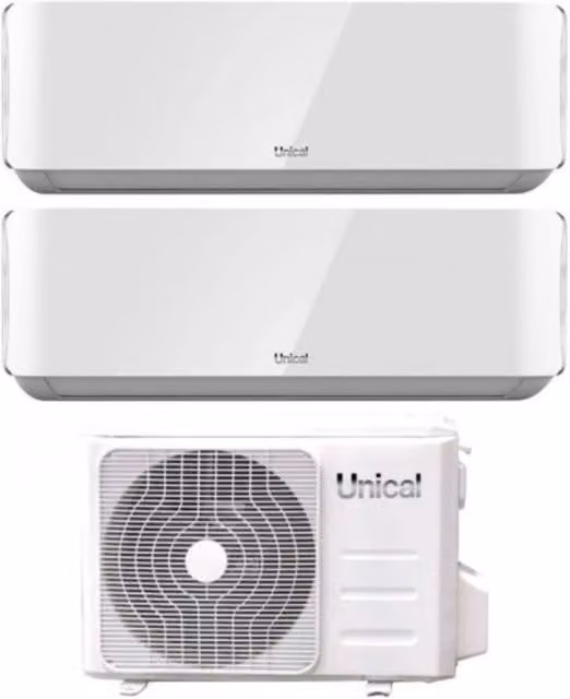 Condizionatore Dual Split Unical Air Cristal 18+18 con KMX4 36HE R-32 Bianco con Wi-Fi Opzionale e Classe Energetica A++