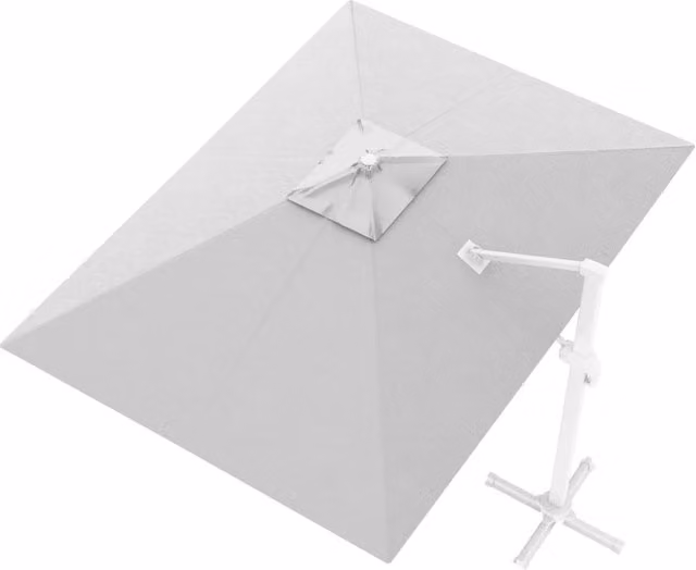 Ombrellone da Giardino Decentrato 3x4m in Alluminio Telo in Poliestere Mosini Blues Bianco