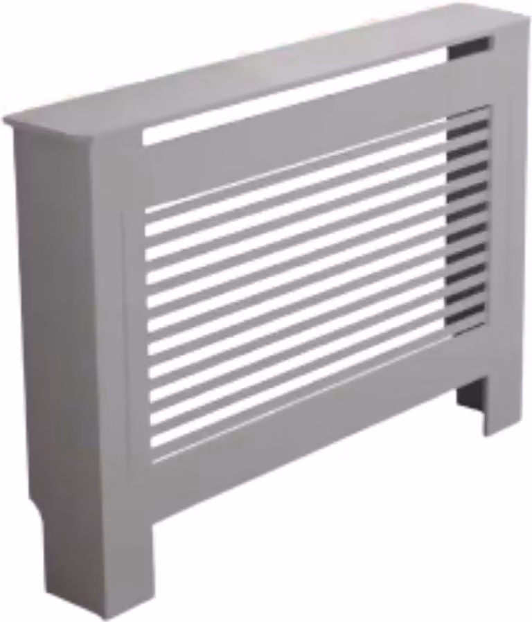 Copriradiatore Grandiose - 111x92?cm - MDF - Doghe orizzontali - Elegante - Grigio