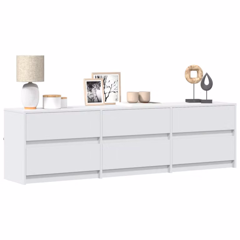 vidaXL Mobile Porta TV Bianco con Illuminazione LED Integrata in Truciolato e MDF L 180 cm x P 34 cm x H 50 cm