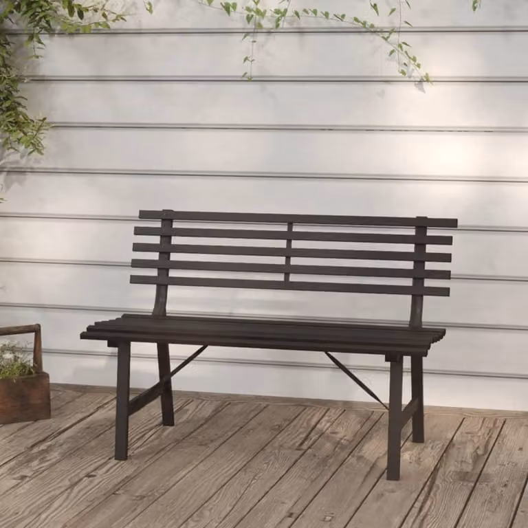 The Living Store panchina da giardino 110 cm acciaio nero