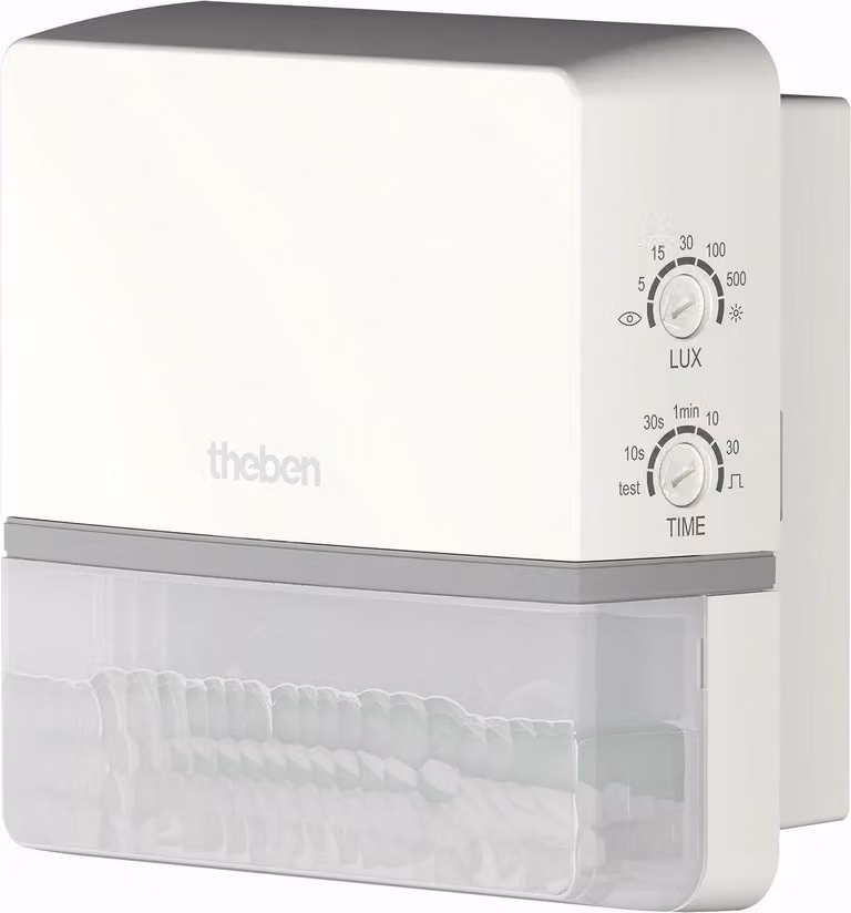 Rilevatore di movimento Theben per montaggio a parete, 180°, 14 m, bianco, 1 pz.