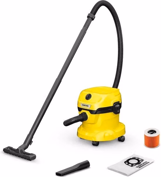 Aspiratore industriale professionale Kärcher senza sacchetto in plastica giallo