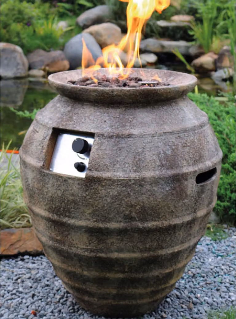 MODENO Gasfeuerstelle Katla anthrazit ca. Ø 59xH70 cm