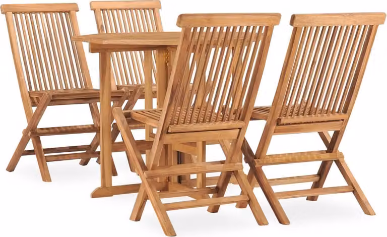 Maison Exclusive - Set da Pranzo da Giardino 5 pz Pieghevole in Massello di Teak