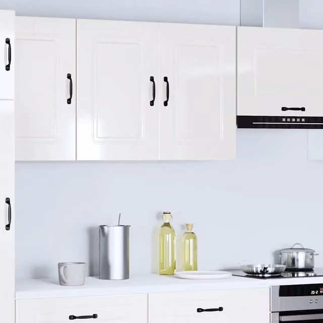 Mobile a parete bianco lucido vidaXL per cucina, camera o soggiorno