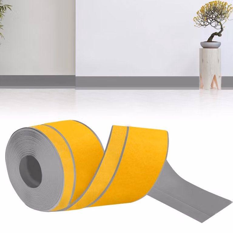 Solidchoice - Battiscopa autoadesivi in PVC, 12 metri, flessibili, ideali per cucina e bagno