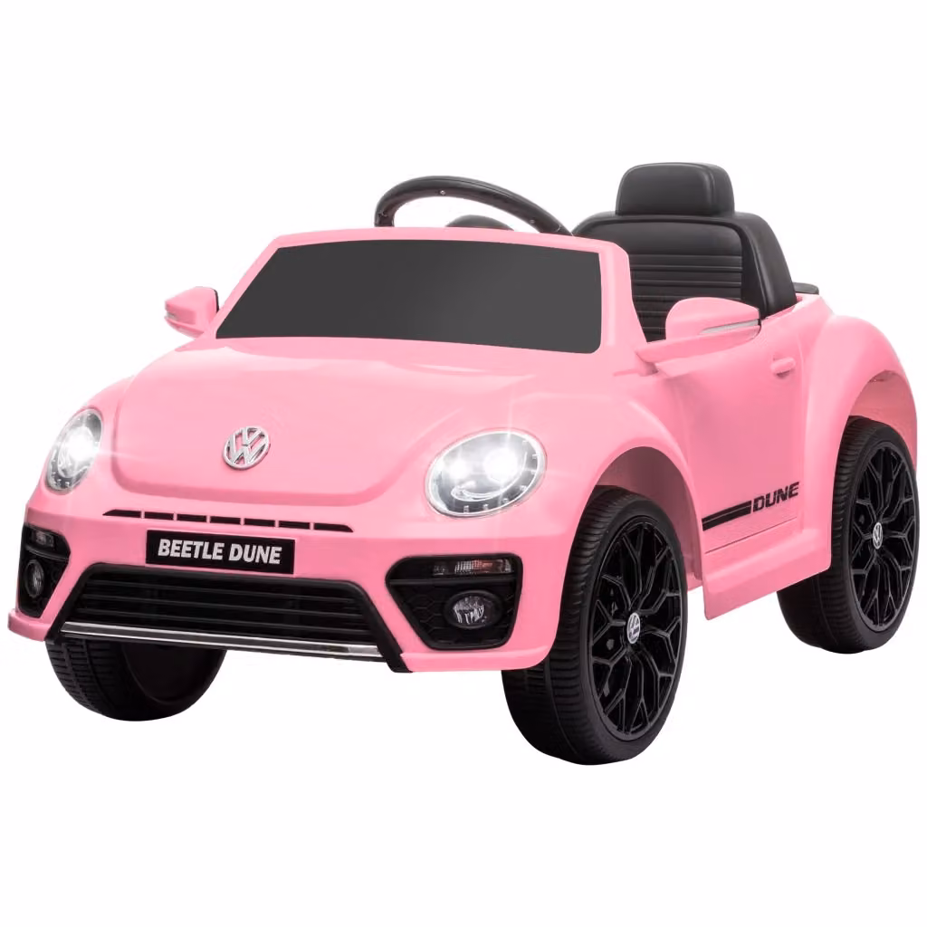 Auto Elettrica per Bambini Volkswagen Beetle 12V ZephMum Rosa con Telecomando e Luci – 2
