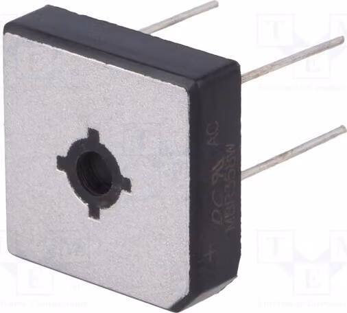 1x Raddrizzatore a ponte monofase: If: 35A, Umax: 800V, Ifsm: 400A, Modello: MBR358W, monofase