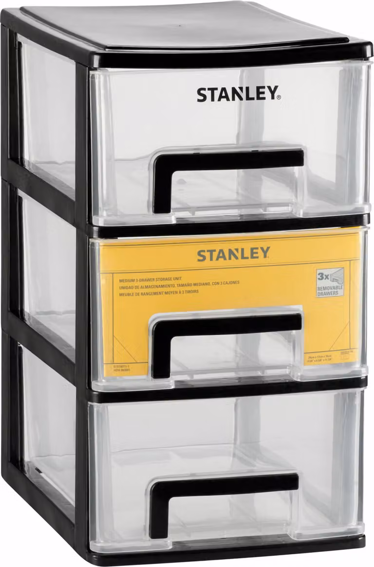 Stanley Cassettiera Porta Minuteria 3 Cassetti Essential Media STST40711-1