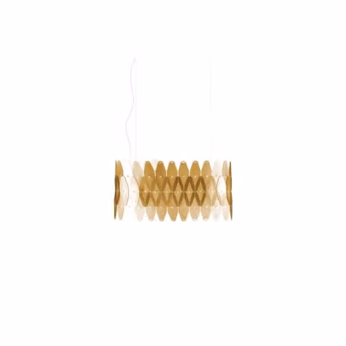 Lampadario Moderno Ovale Polilux ® New Gold E Metallo Cromo 3 Luci E27
