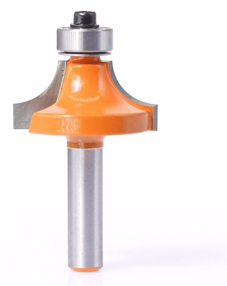 Fresatrice a raggio con inserti in metallo duro, diametro di taglio 10 mm, attacco da 8 mm, con cuscinetto a sfera, per levigatrici orbitali