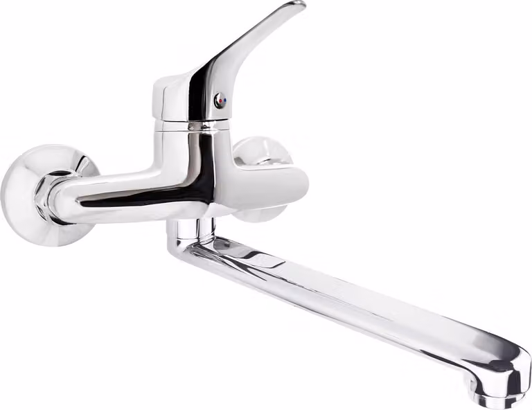 Wall-mounted kitchen faucet