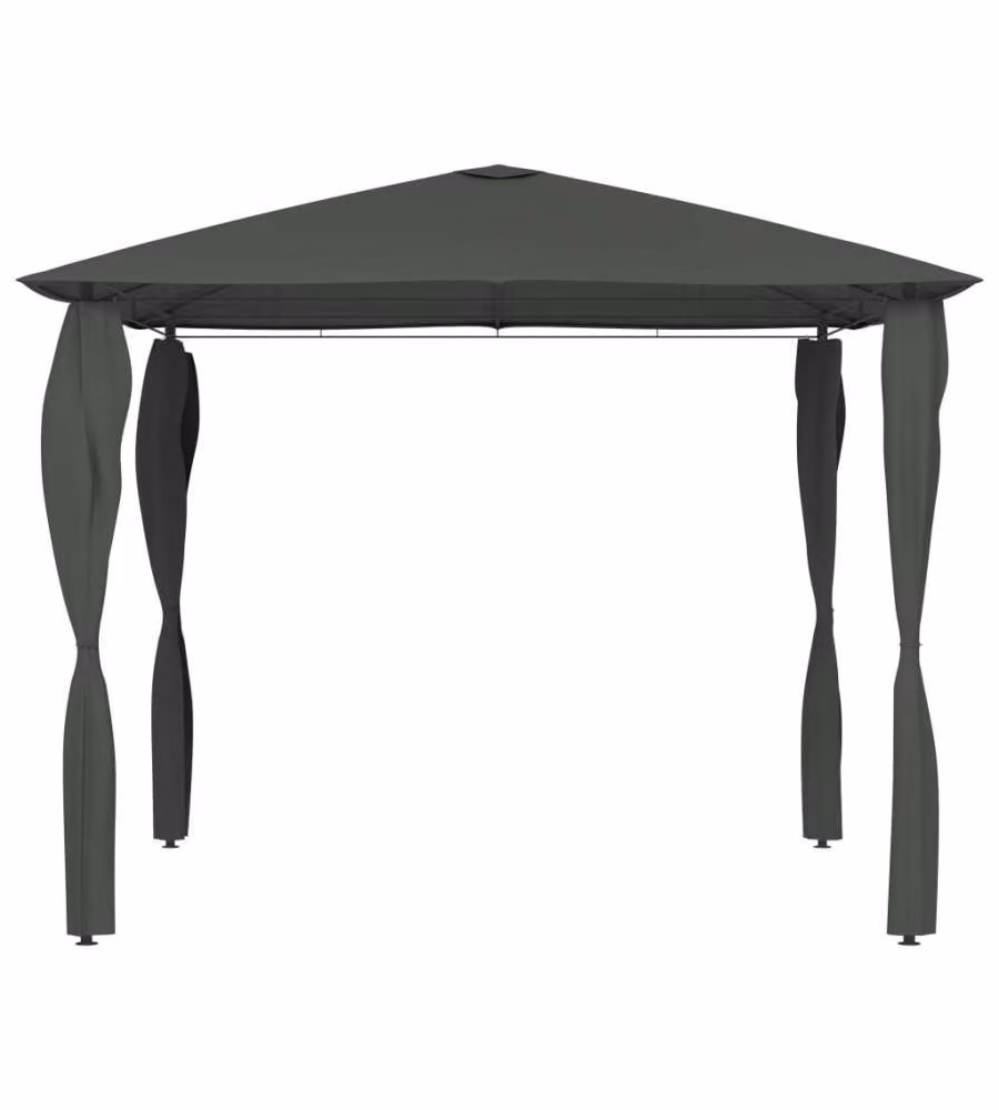 Gazebo con Montanti Rivestiti 3x3x2,6 m Antracite 160 g/mq