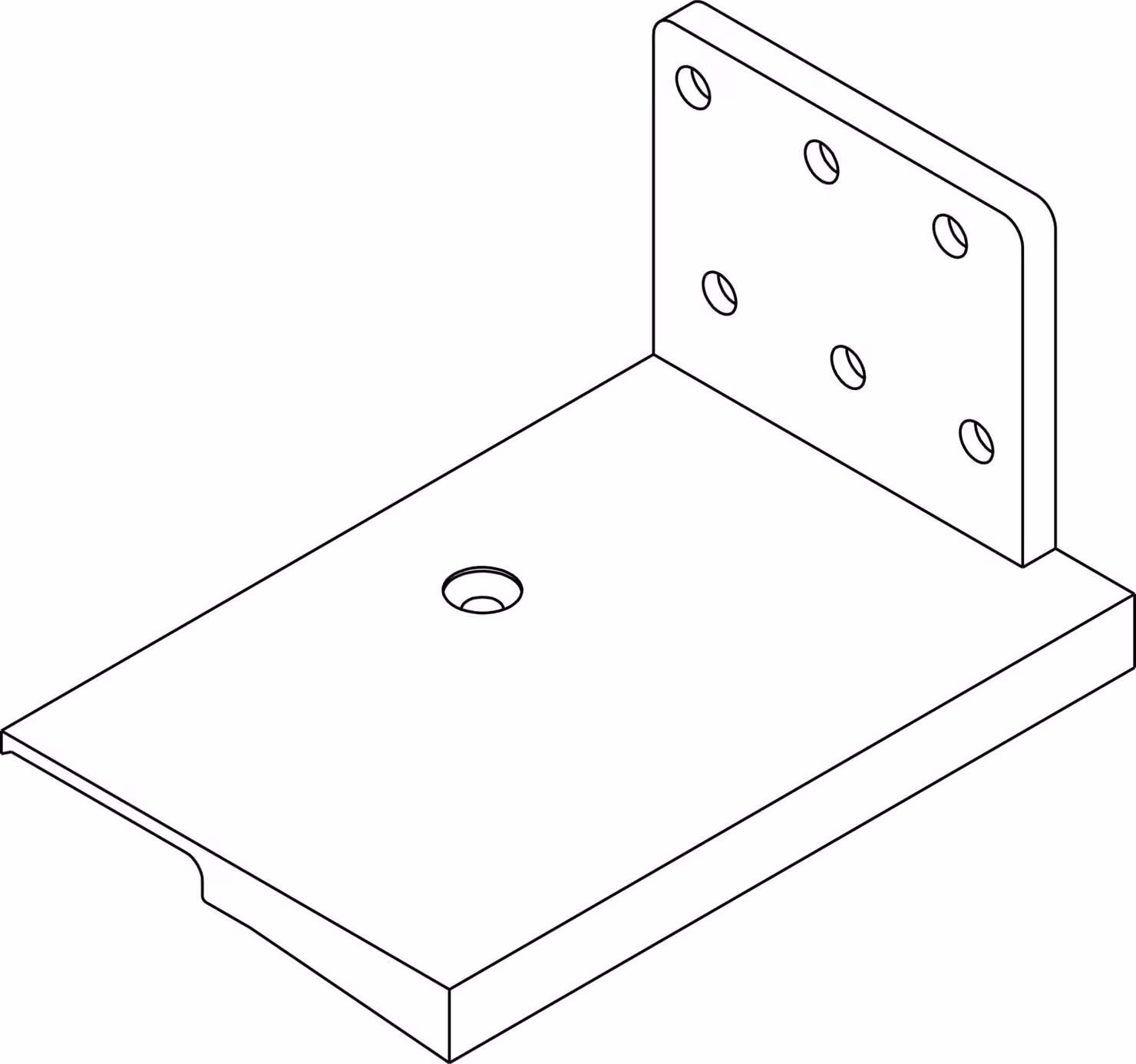Supporto universale per traversina EIFEL T, 70-80 mm, plastica nera, 1 coppia