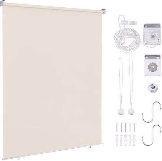 Ombrellone termico oscurante - Ombrellone verticale - Resistente alle intemperie - Beige 160 x 240 cm