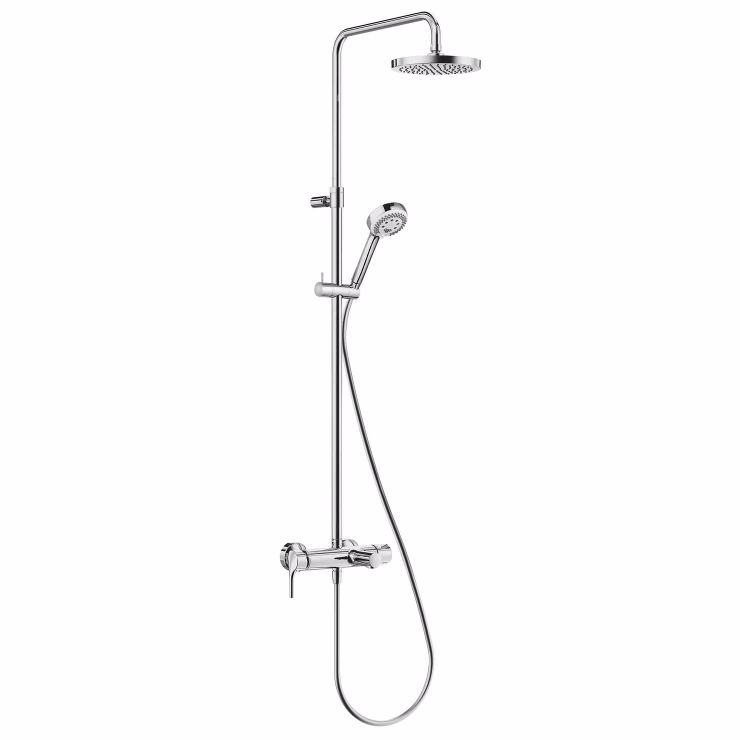 KLUDI LOGO Mitigeur monocommandé Dual Shower System, avec bec de baignoire, 8 l/min, chrome, 6808305-00WR9, 6808305-00WR9