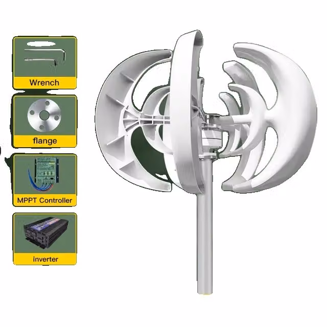 Generatore eolico, asse verticale, alta efficienza, 12V-a, sistema off-grid-a, 1000W-c
