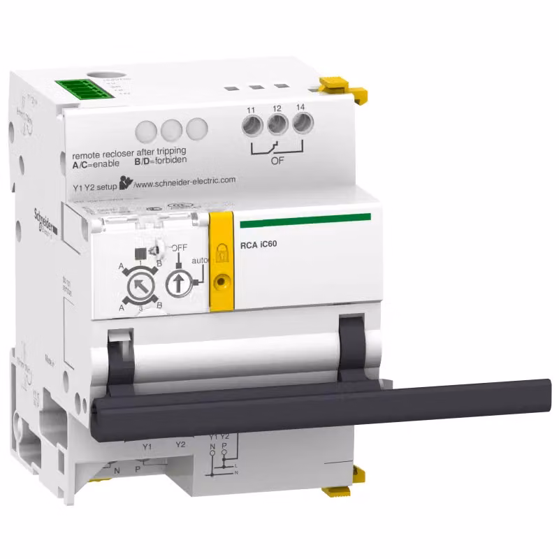 Comando a distanza Schneider Electric RCA con Ti24 per iC60 3P/4P, 230 V CA, montaggio laterale A9C70124
