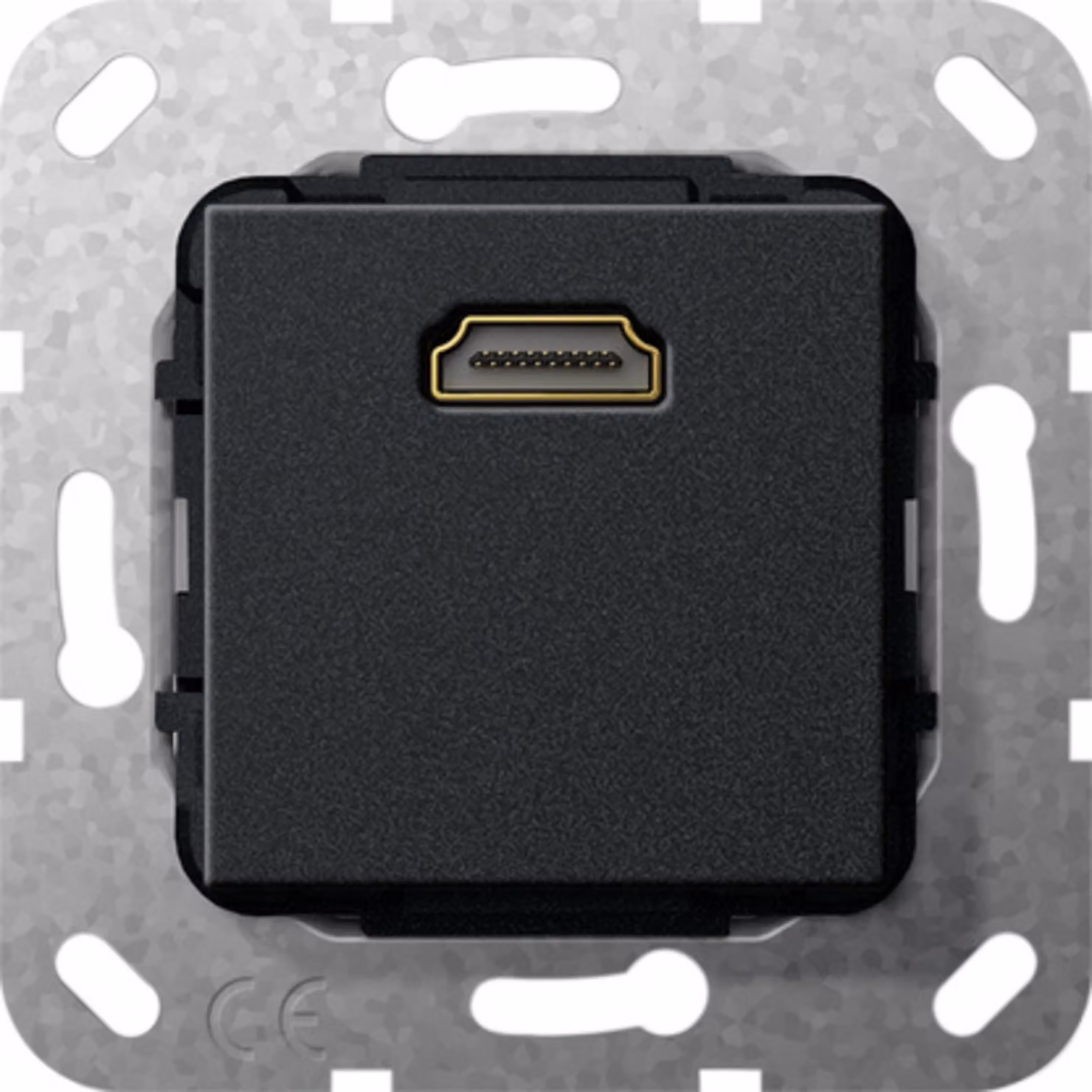 Gira UP anello di supporto HDMI nero opaco 567010