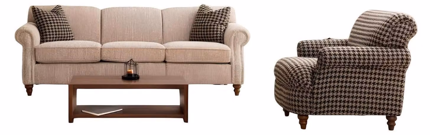 Stilvolles Wohnzimmer-Set: Sessel und 3-Sitzer für Komfort und Eleganz