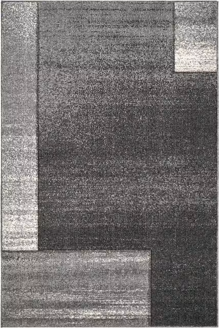 Tappeto FUNNY 57431 grigio cm.240x340 moderno pelo morbido scolpito effetto 3D