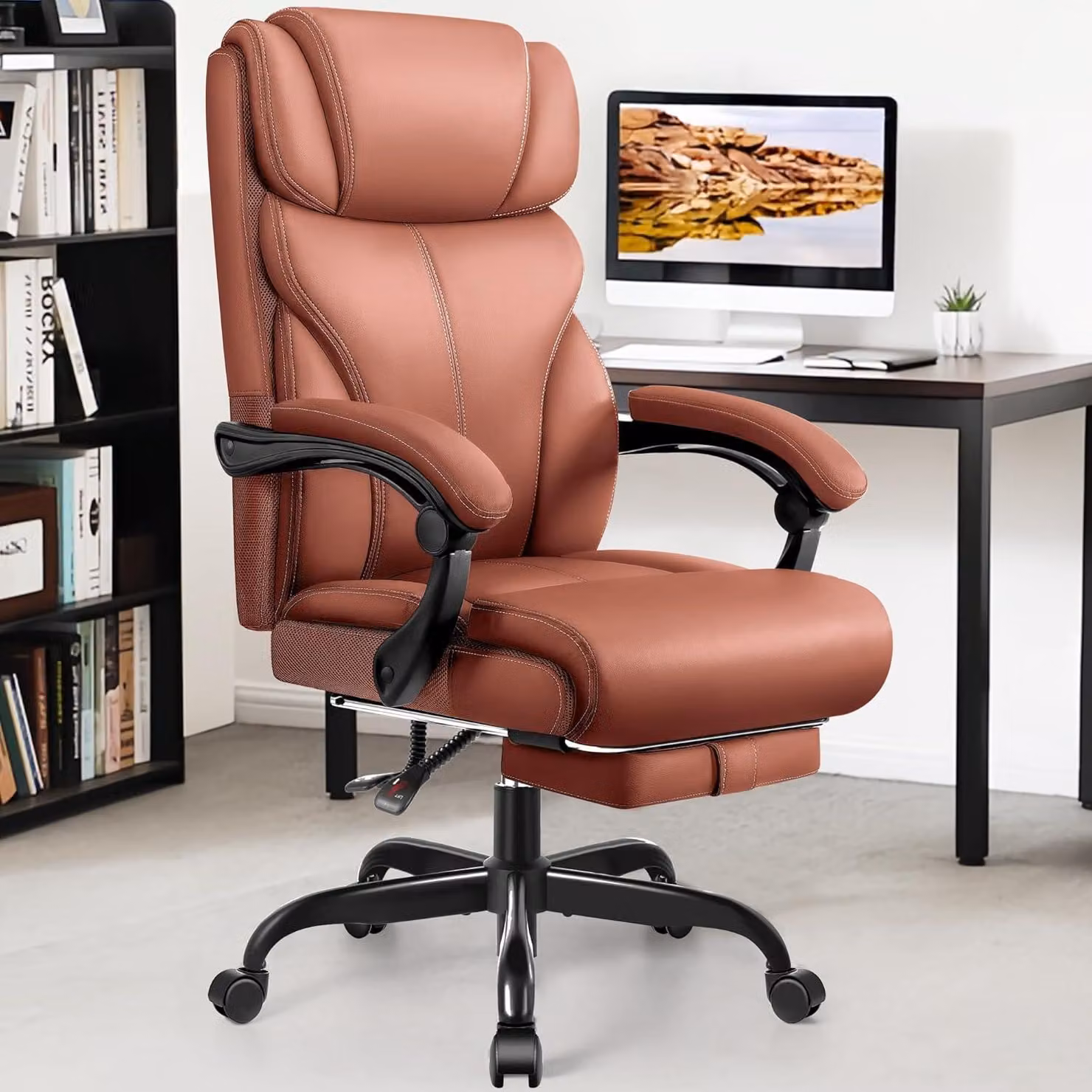 Sedia da ufficio - Sedia da ufficio ergonomica - Sedia da ufficio con poggiapiedi - Sedia per dirigenti - Sedia da lavoro