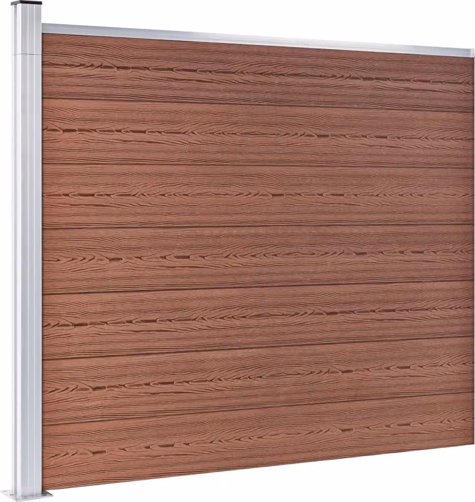 vidaXL Zaunelement WPC 175x146 cm Braun