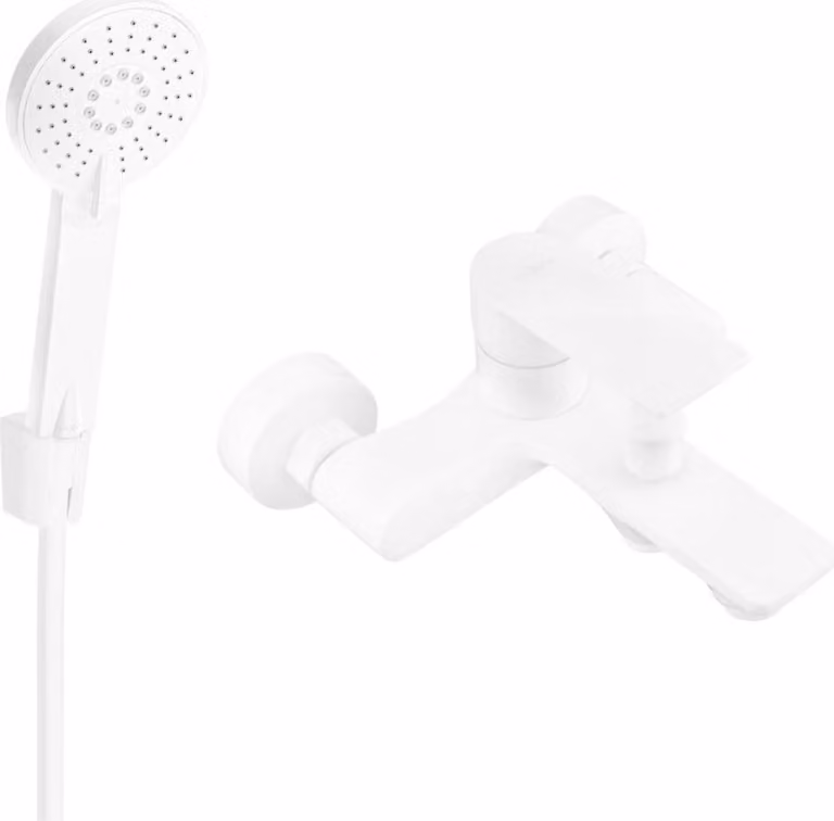 Mexen Royo R40 rubinetto da vasca con set doccia, bianco - 7223R40-20