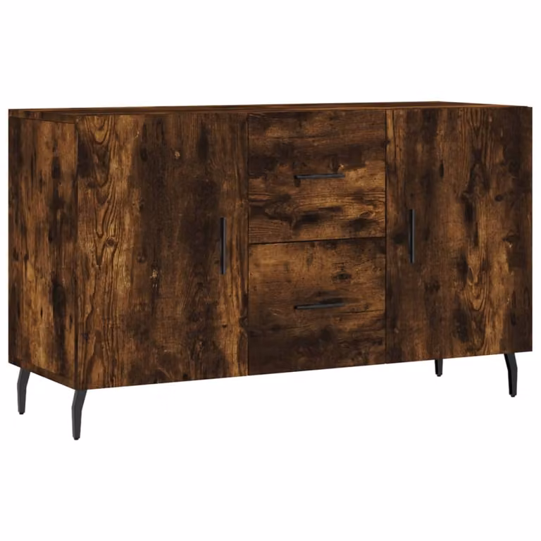 Credenza Rovere Fumo 100x36x60 cm in Legno Multistrato