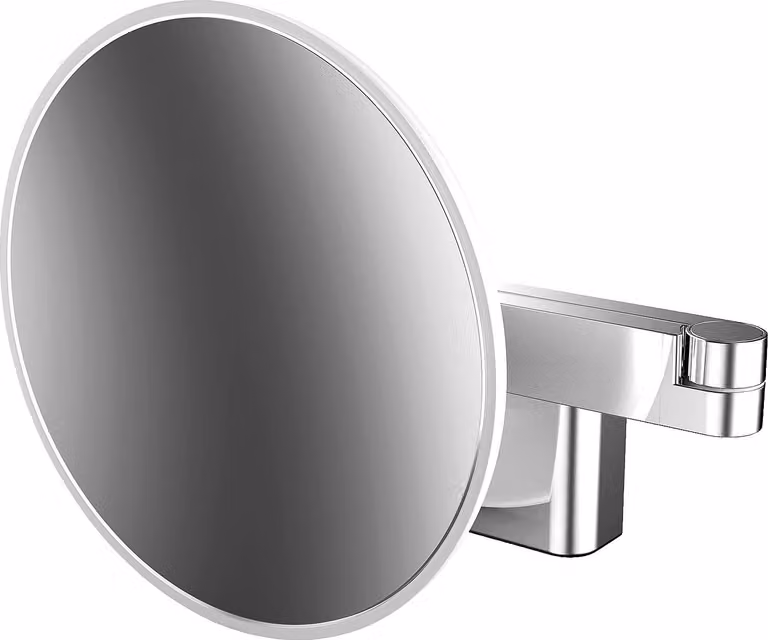 emco LED miroir de rasage et de maqu'illage, modèle mural, bras à double articulation, grossissement 5x, rond, 109506030, 109506030
