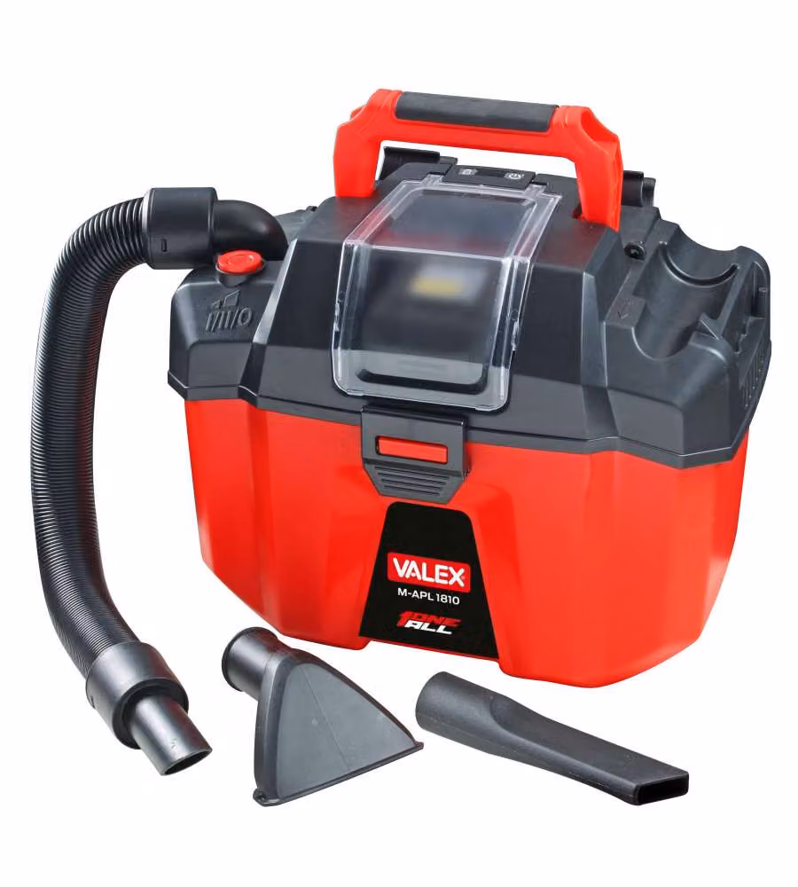 Valex Aspiratore Polvere Liquidi 18V M-APL 1810 Rosso 10L Portatile